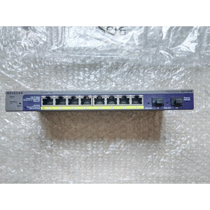 NETGEAR GS110TP V2 ProSafe Plus 8 puertos PoE Gigabit Smart Switch 2x SFP