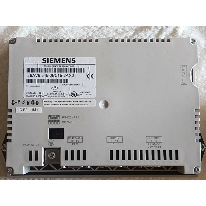 SIEMENS SIMATIC TP 170B COLOR 6AV6 545-0BC15-2AX0