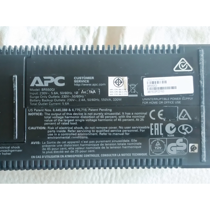 APC Back-UPS Pro 550 BR550GI Energy-efficient