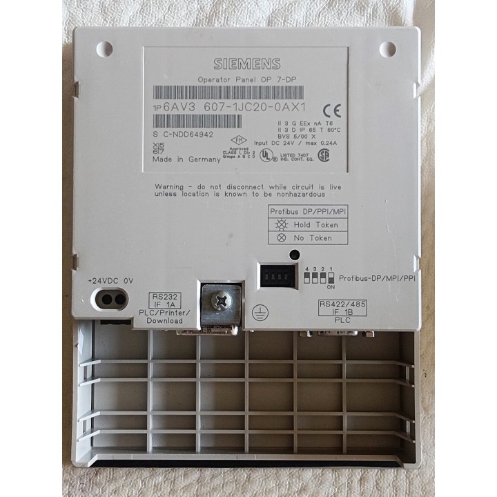 SIEMENS PANEL OP 7-DP 6AV3607-1JC20-0AX1