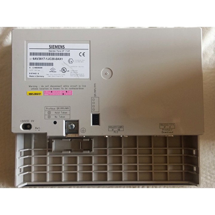 SIEMENS PANEL OP 17-DP 6AV3 617-1JC20-0AX1