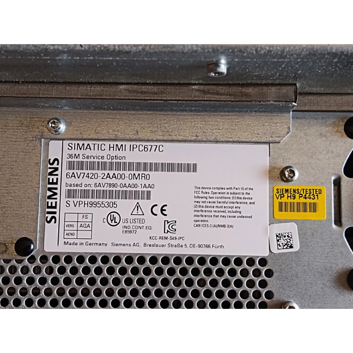 SIMATIC HMI IPC677C 6AV7420-2AA00-0MR0